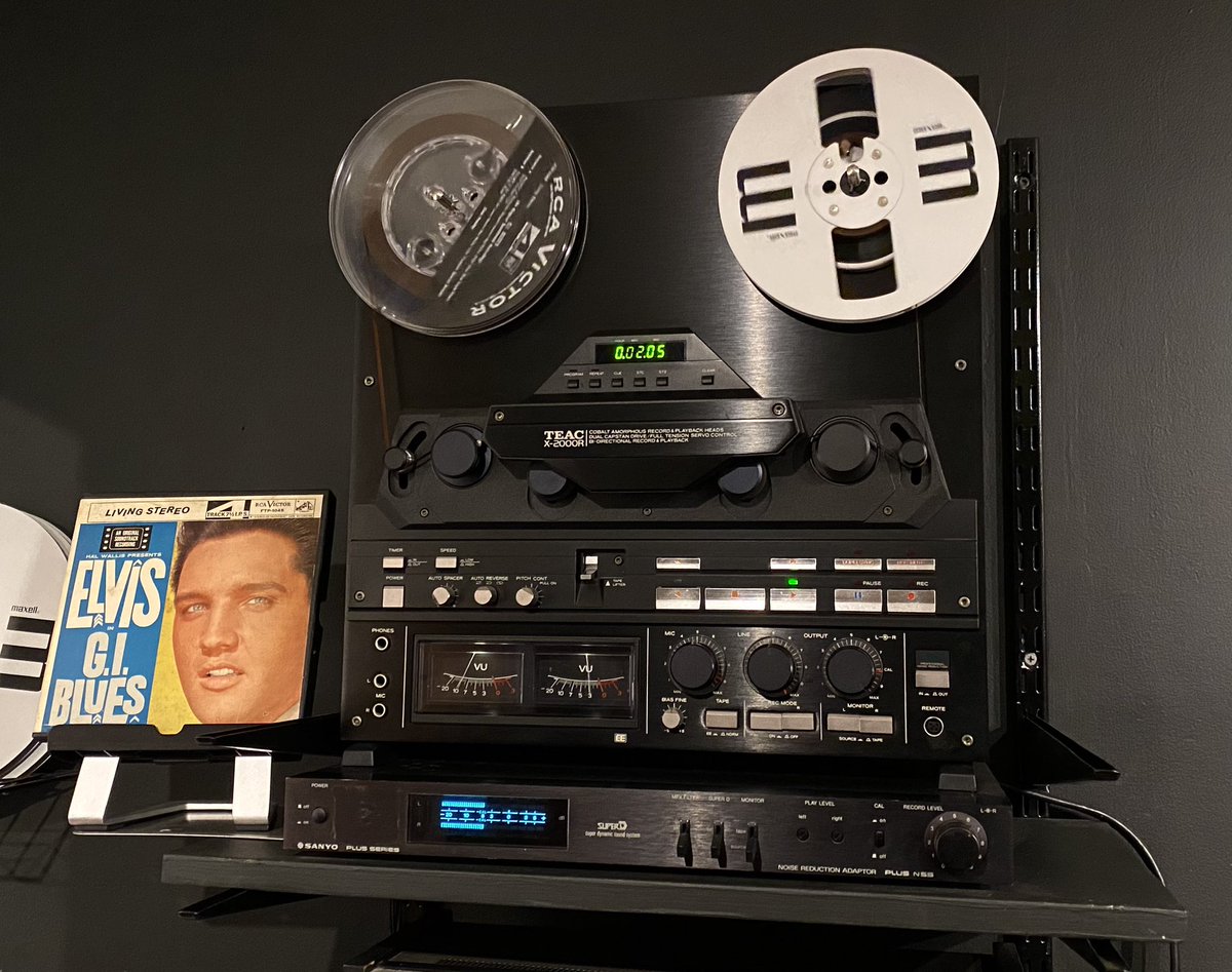 McDashar321's tweet photo. Definitely an Elvis morning with Blue Hawaii MoFi and GI Blues on the tape deck. #vinyladdict #vinylcommunity #vinylrecords #vinyl #openreel #NowPlaying https://t.co/3iMWJakqFu