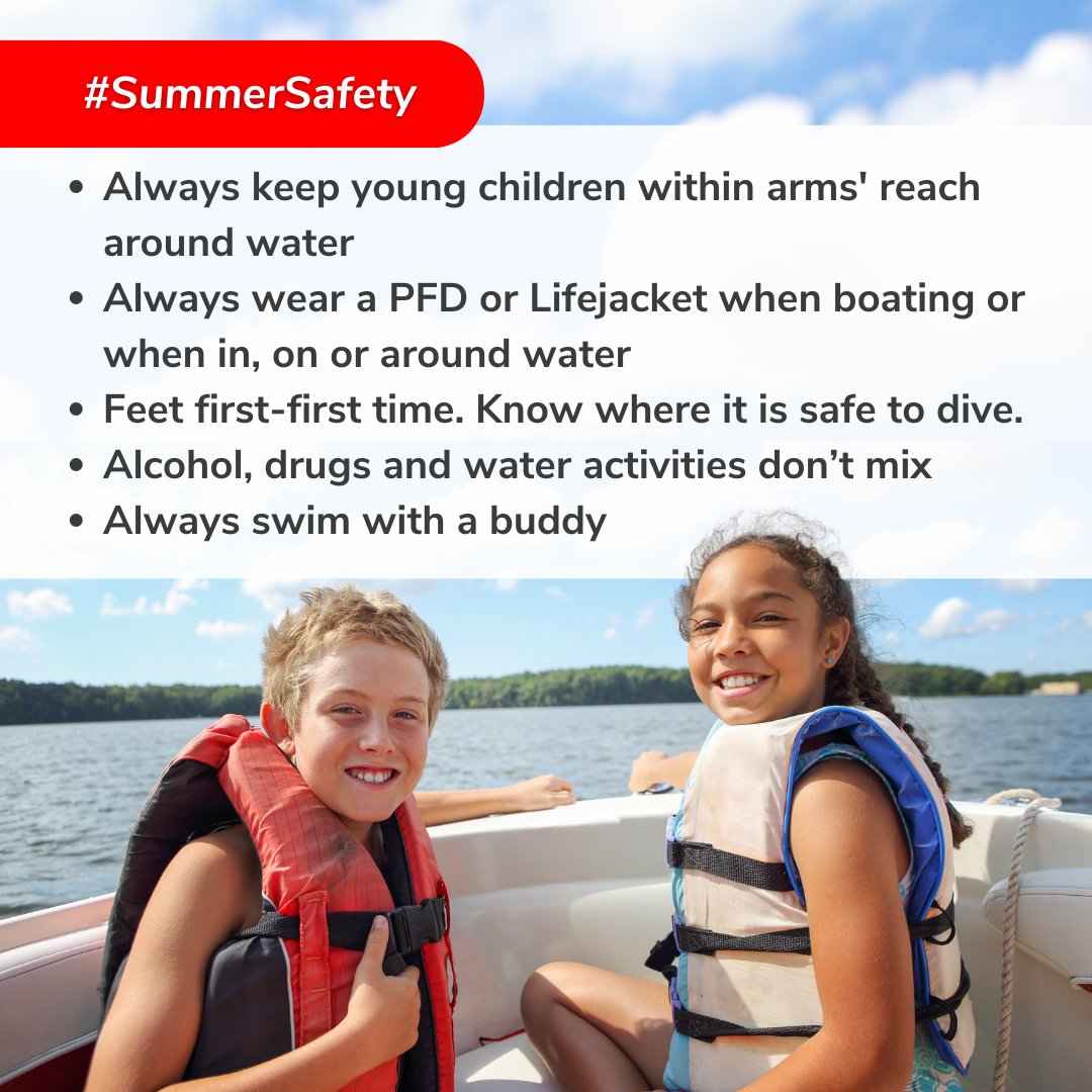 One of the leading causes of death in children ages 1-4 is drowning. Carefully supervise your children, secure the area around your backyard pool and teach your children about #WaterSafety. Visit ow.ly/X1pp50OT2Y7 and ow.ly/FsX750OT2Y8 for more #SwimSafety tips.