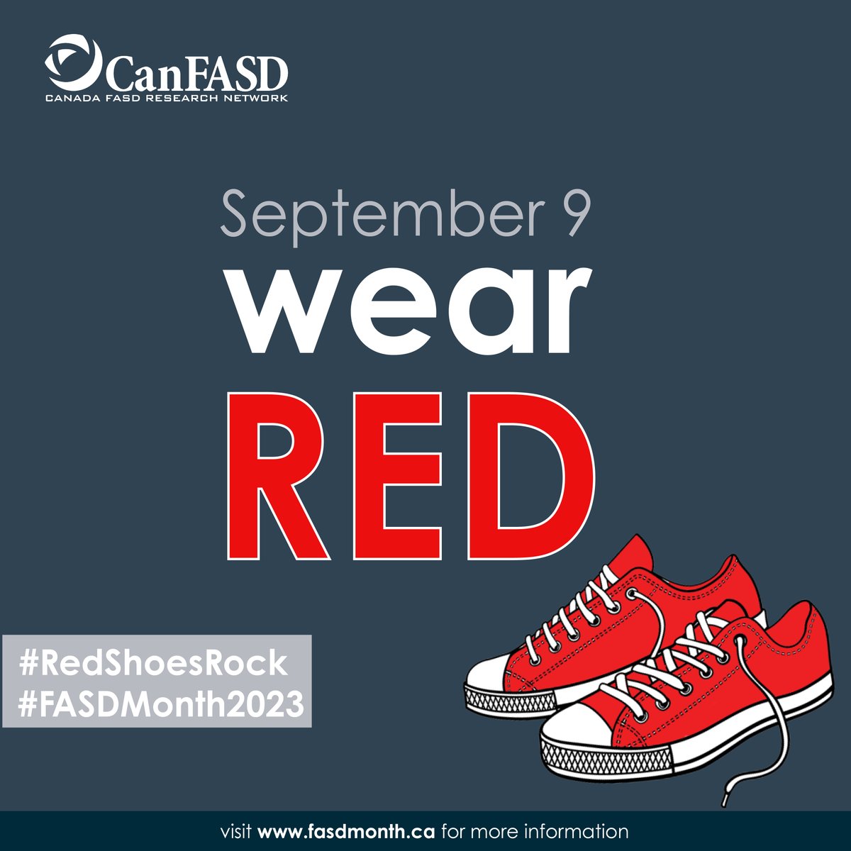 ROCKreachout's tweet image. Sept is #FASDMonth2023! Come together &amp;amp; unite your strengths!

Post a picture wearing your favourite REDS - shoes, socks, shirts, skirts, scarf, slacks - on Sept 9 to raise awareness &amp;amp; celebrate the accomplishments of those with FASD! #RedShoesRock #UnitingStrengths