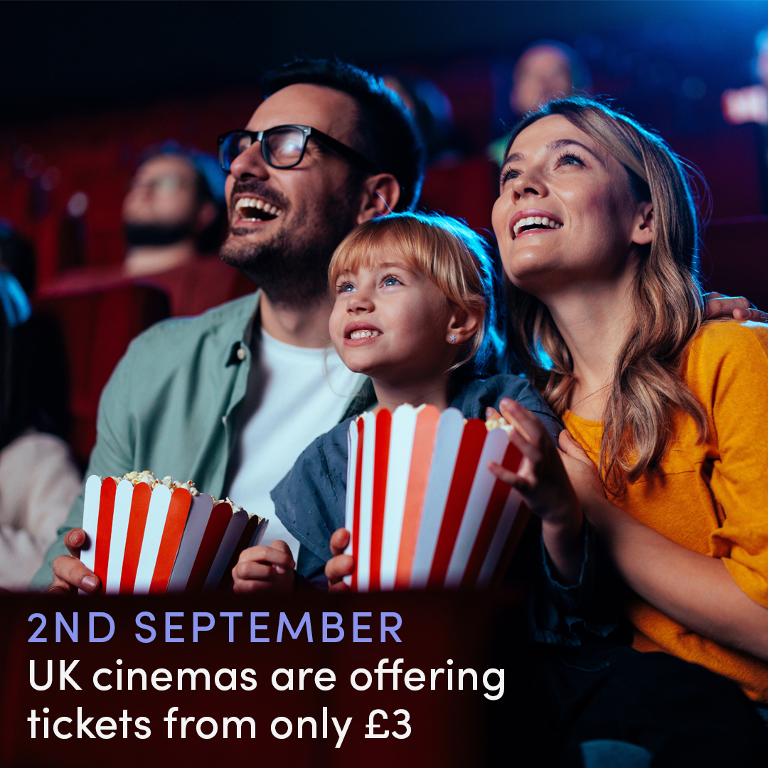 Did you know it’s National Cinema Day tomorrow?
Theatres including Cineworld, Odeon and Vue are offering cinemagoers the chance to watch films for just £3!
Let us know in the comments which movie you’re going to catch at a bargain price 👇
