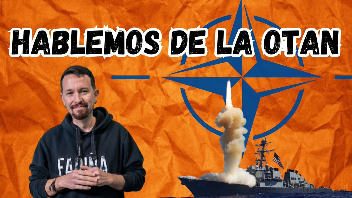 PabloIglesias's tweet photo. La OTAN no nació para la paz, es una herramienta con una misión de la que no quieren que se hable

Lo hice en la Fiesta de la Primavera de Podemos 👇🏾 
https://t.co/6BkzKsbCwG https://t.co/67s3aNr9pU