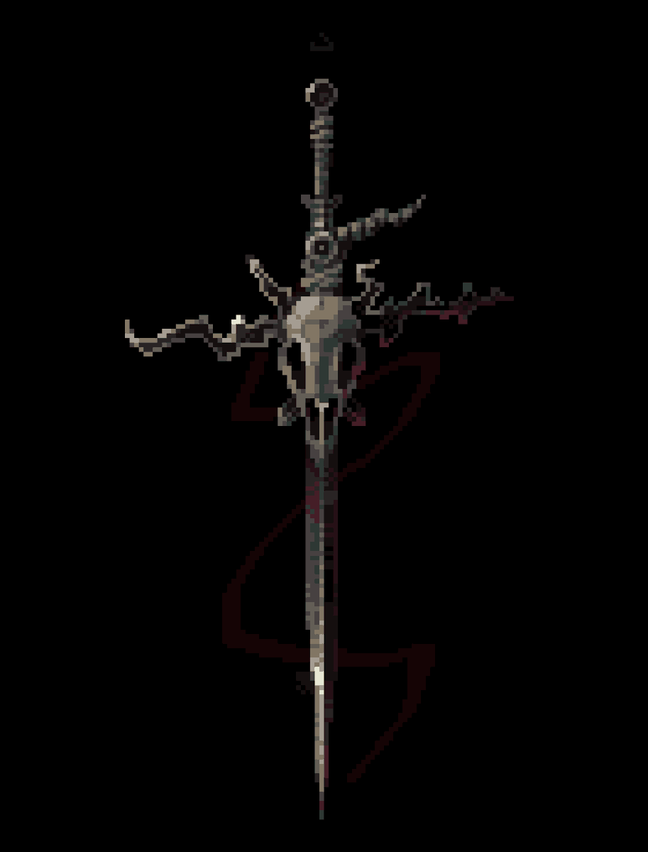 back from retirement to post a sword  
witch  

#swordtember2023 #pixelart