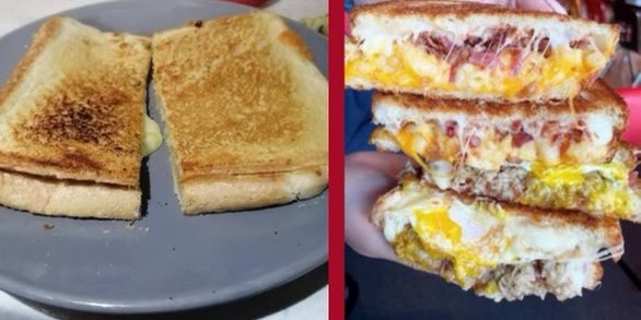 Your Mom’s Grilled Cheese Vs Our Grilled Cheese
