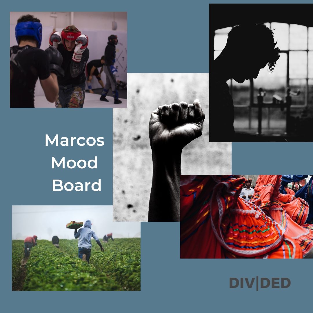 drcristy's tweet photo. Some vibes for Marcos, my Hispanic main character. ⁠
⁠
In Divided, Marcos is a champion boxer and was the first character I developed. I’m kind of partial to him. ⁠⁠
⁠
#hispanicmalemc #diversecharacters #latino  #scifi #scifibooks #yadystopian https://t.co/XFQkJsWYVT