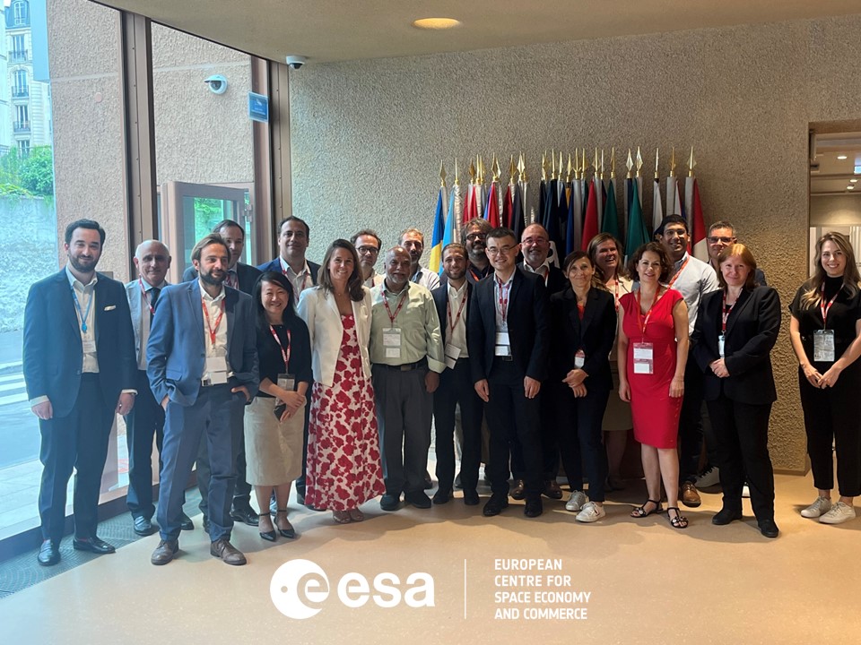 Members of ECSECO are meeting today co-authors of the Oxford Handbook on New Space Economy at the @esa Headquarters in Paris. Our members were invited to join the discussion and share their perspectives on the role of Public Actors and Policies in the New Space Economy.