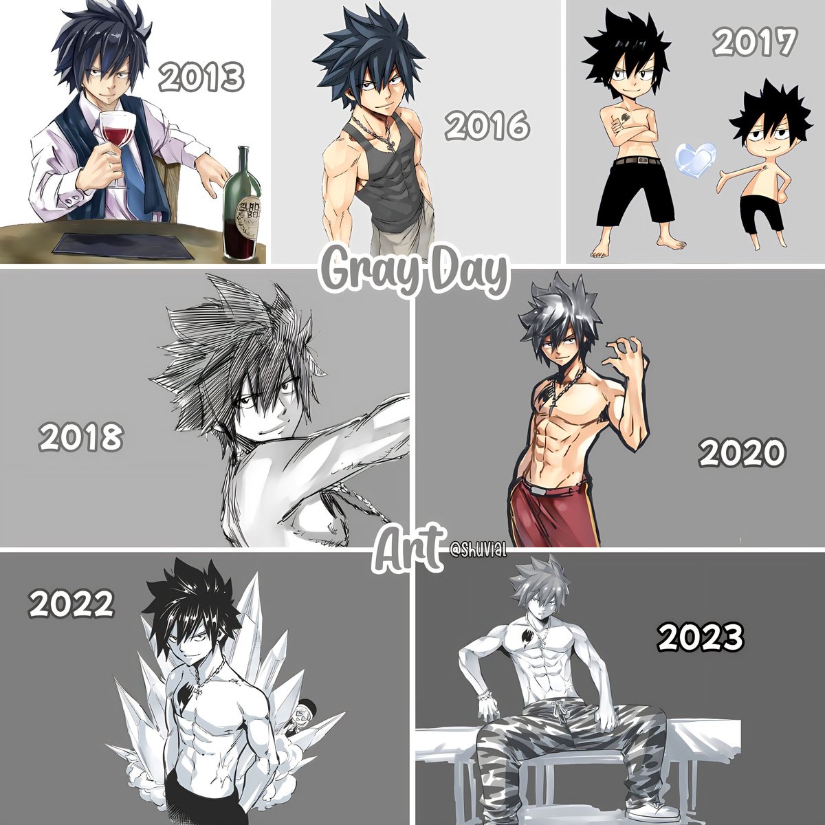 Arts for Gray Day ❄️🩶
(2013-2023)

He always looks so good ✨
#GrayDay