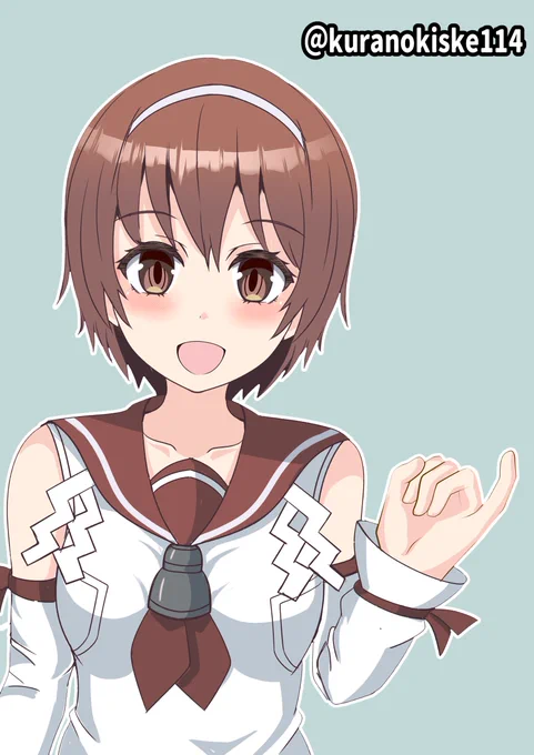 名取と指切りげんまん#艦これ版深夜の真剣お絵描き60分一本勝負 #艦これ版真剣お絵描き60分一本勝負_20230901 