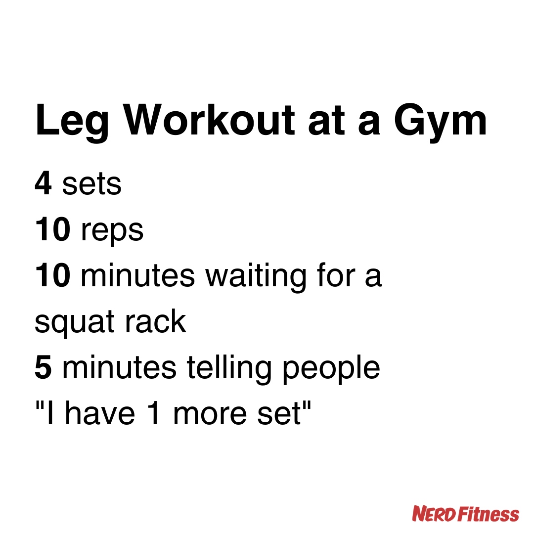 Who else can relate?! 🫢⁠
⁠
Retweet if you've experienced this before. 

#nerdfitness #fitness #fitnessmeme