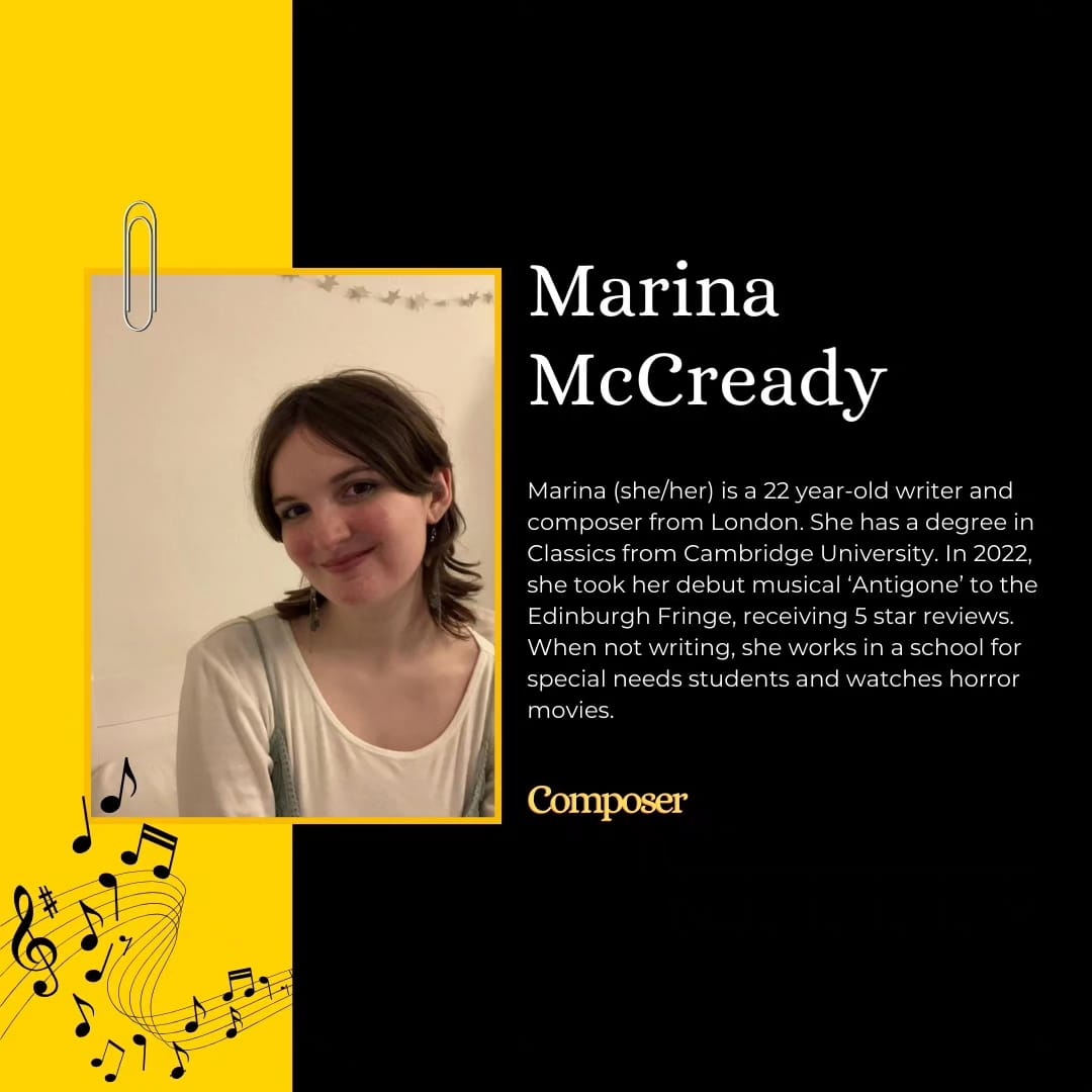 🎉Meet the Goldsmiths MA Musical Theatre Team🎉

 Gospels for the End of the World

Marina McCready: Composer

#NEXUSfestival