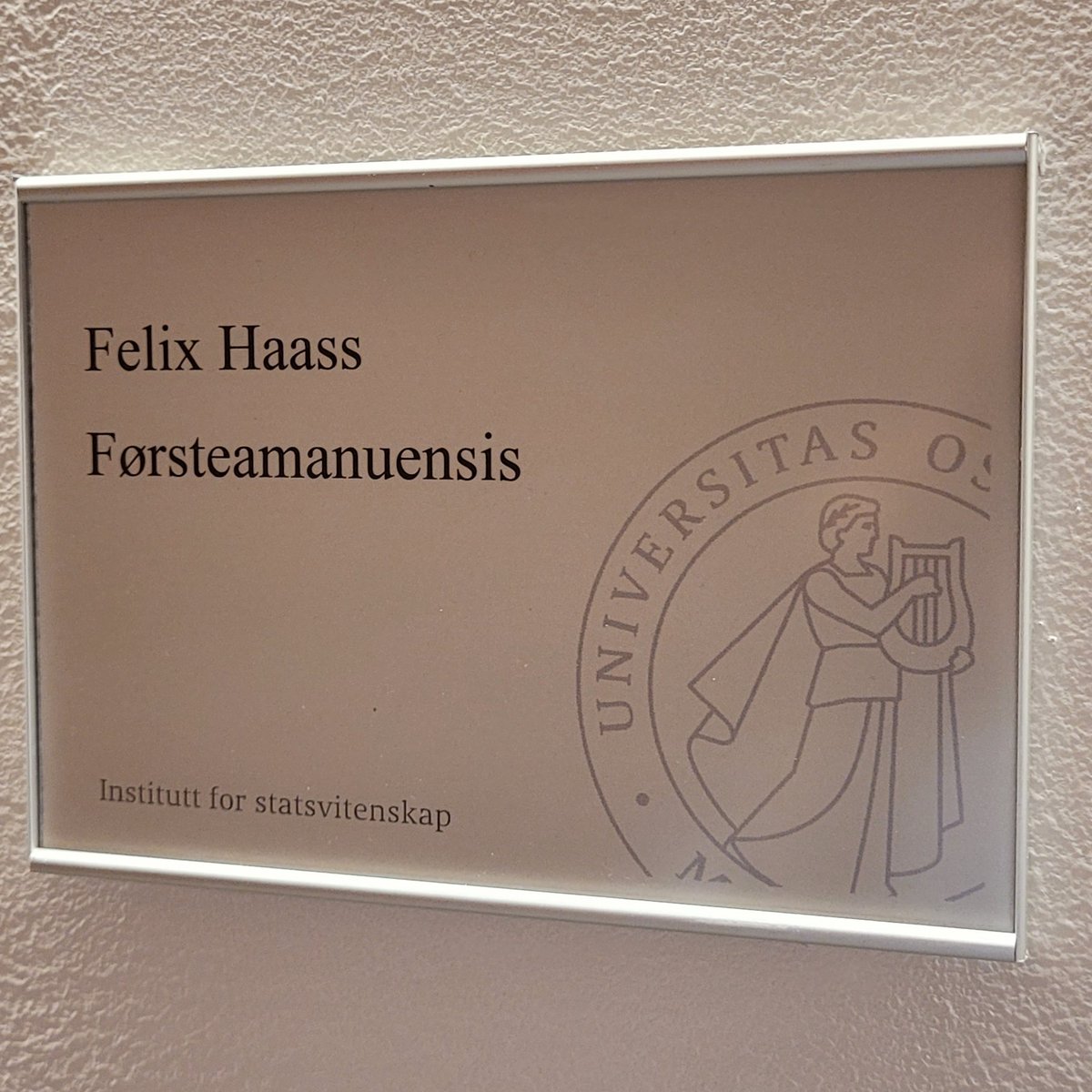 With the start of the new semester, I'm happy to share that my position @UniOslo has officially changed from postdoc to assoc. professor over the summer. I'm very excited that I can continue to research & teach at the fantastic Dep. of Political Science here in beautiful Oslo!🥳