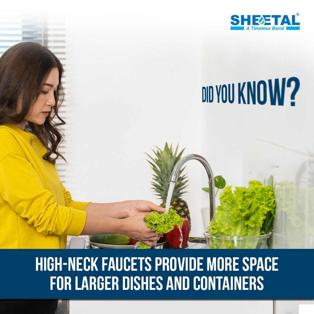 thesheetalgroup's tweet image. Did you know? High-neck faucets offer ample space for those larger-than-life dishes and containers, making kitchen chores a breeze.

#KitchenFaucets #HighNeckFaucets #ConvenientDesign #EffortlessCleaning #CookingMadeEasy #SpaciousFaucets #LargeDishes #KitchenChores
