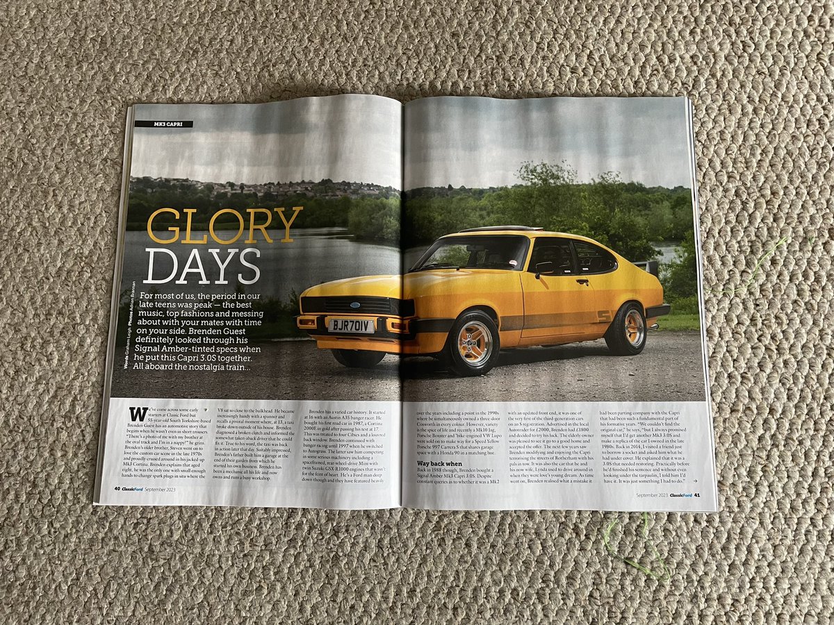 GrahamLeigh78's tweet photo. Reasons to be cheerful…It’s Friday, it’s new Classic Ford day and the kids are back to school soon. The October issue is a corker concentrating on ‘Perfect Projects’. One such beauty is Brenden Guest’s 3.0S. Awesome photos by Ade Brannan✌️❤️🏁 https://t.co/jEzAmSomCA