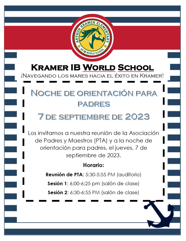 KramerDISD's tweet photo. Join us next Thursday, Sept 7 at 5:30 for a PTA Meeting and then 6-7PM for our annual Parent Orientation! Check Remind for more details from your child's teachers. @kramerpta @TemesghenAsmer3 @dallasisdparent https://t.co/2xhMMaoON5