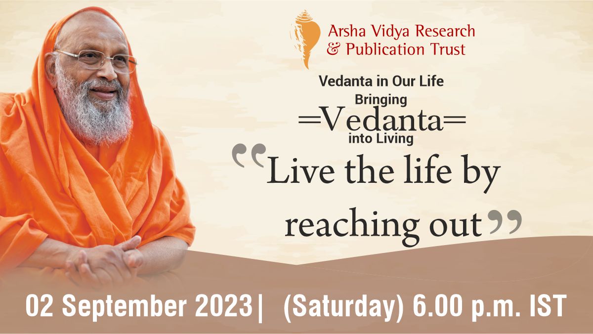 avrandpt's tweet photo. The Vedanta in Our Life series is hosted on Saturdays (6 to 6.30 p.m. IST) https://t.co/escaWckLN7   Swamiji’s writings, discourses and talks are available in physical and digital formats at https://t.co/EnYW2ygA6P https://t.co/KC0jnxPb35