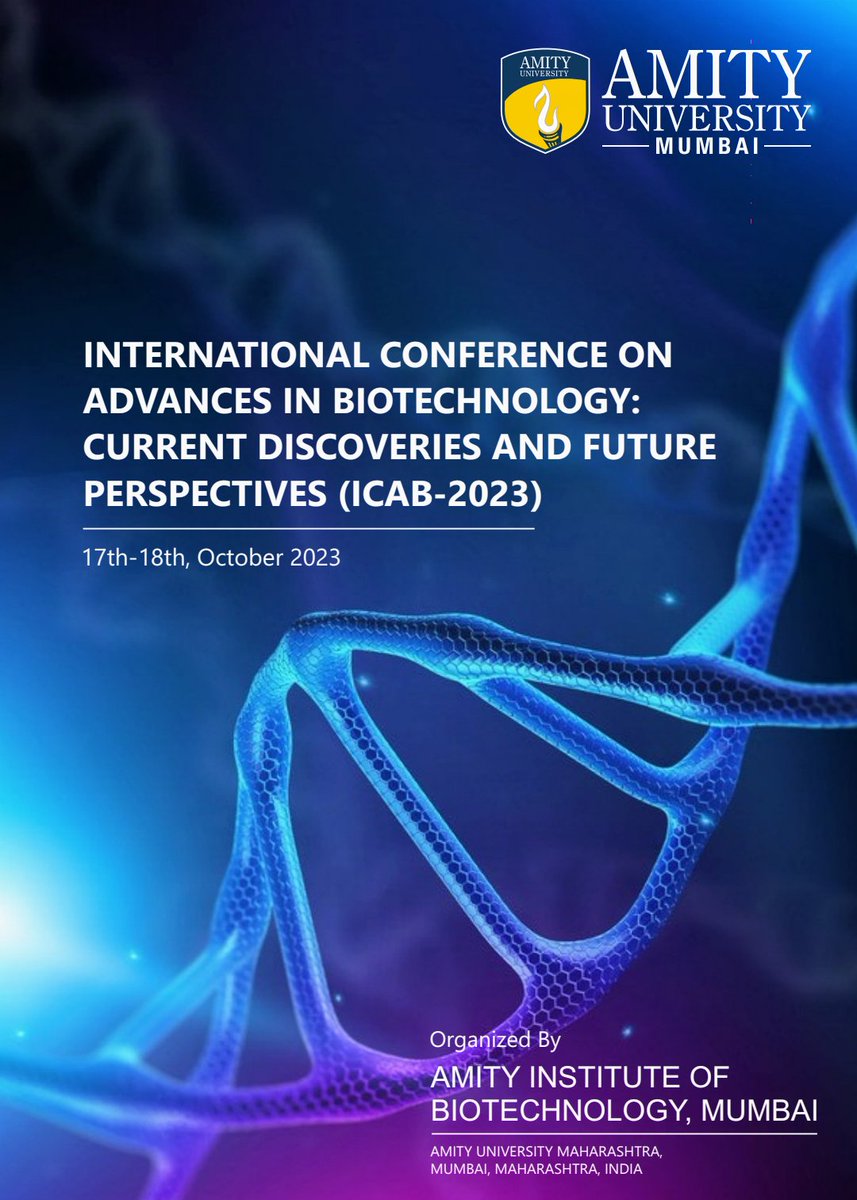 DrNileshSWagh's tweet photo. 🌟 Join us at the International Conference on Advances in Biotechnology: Current Discoveries and Future Perspectives (ICAB-2023) 🌱🧬

For more information and registration, please visit the official conference website: https://t.co/o7c0BzBF3w https://t.co/OBo25Qc2NO