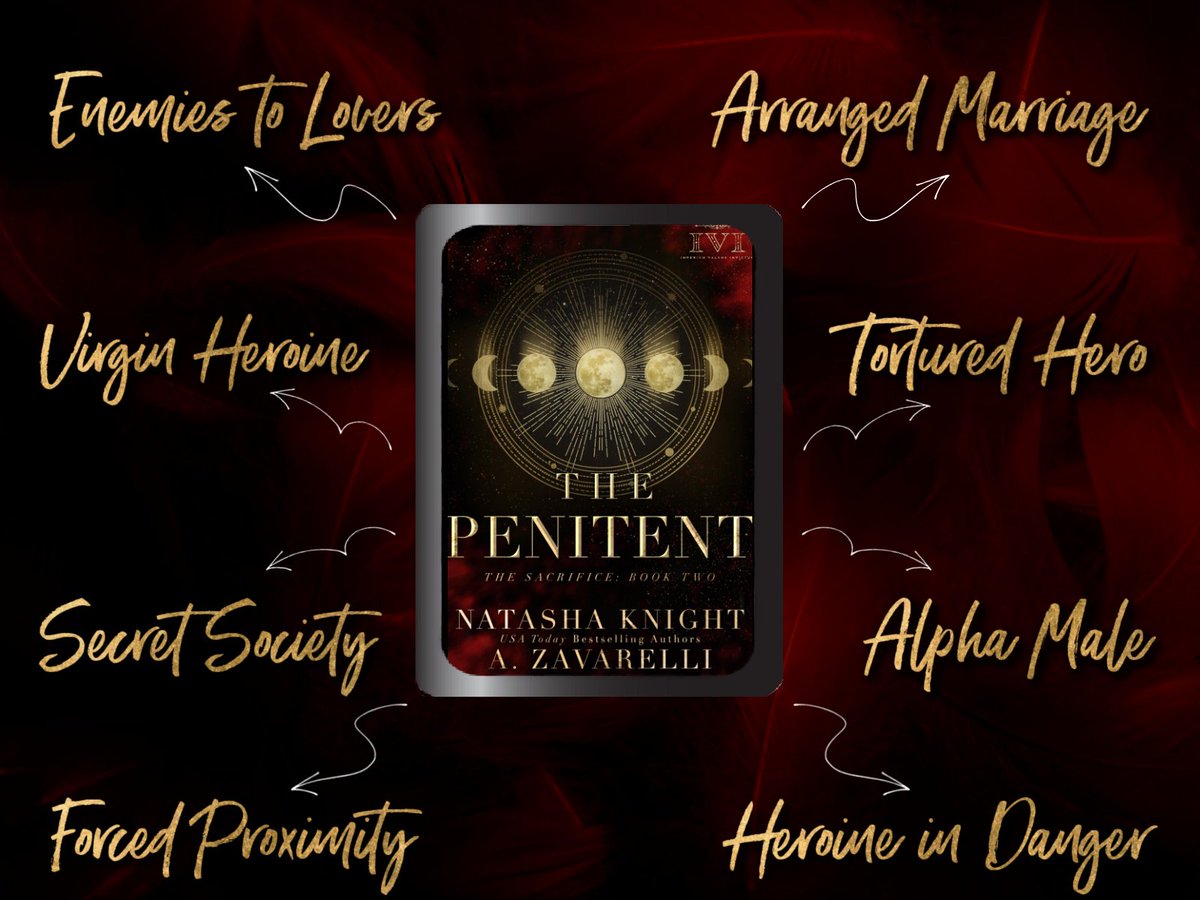 #COVERREVEAL #PREORDER A cruel fate. Two souls condemned. An impossible love. The Penitent by <a href="/NatashaKnight13/">Natasha Knight</a> &amp; <a href="/AZavarellibooks/">A. Zavarelli</a> #TheSacrificeDuet #Nook geni.us/ThePenitentBN #AppleBooks geni.us/ThePenitentApp…