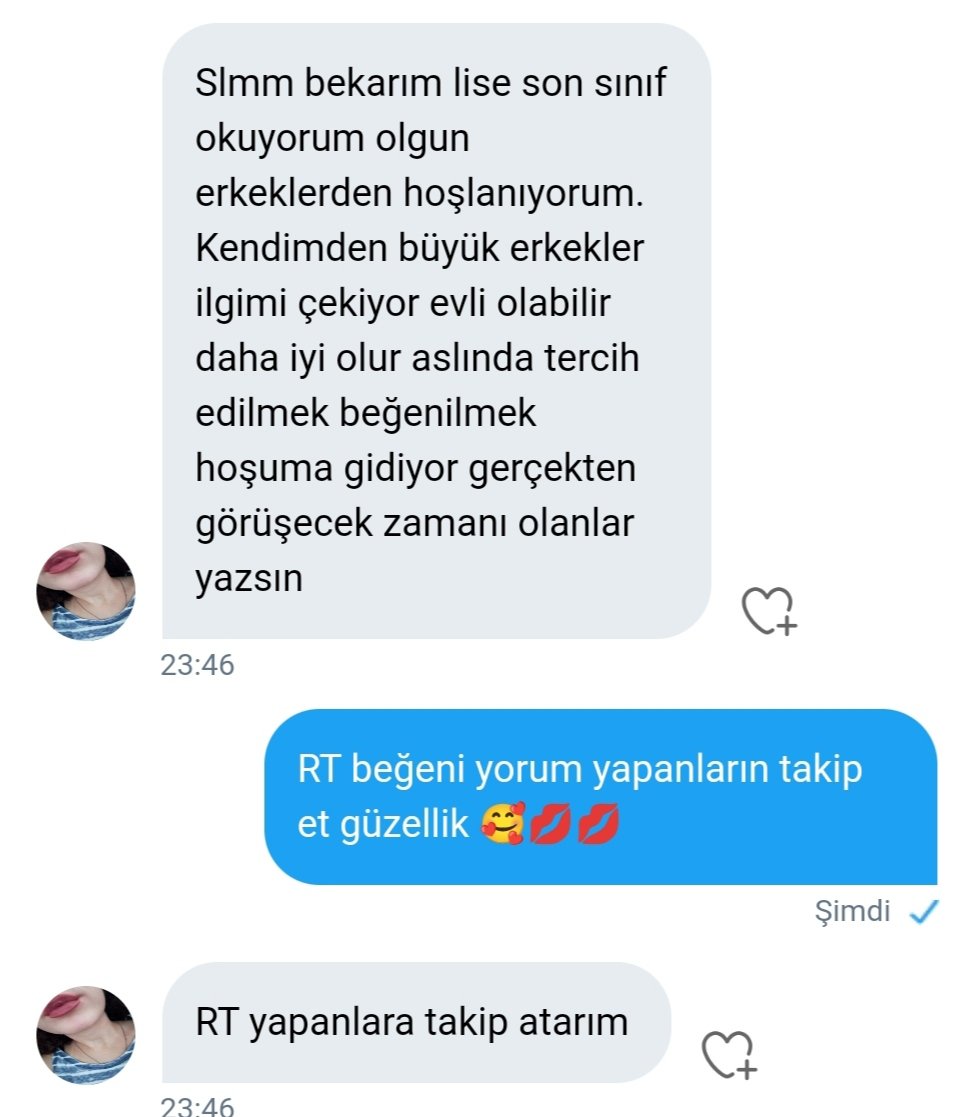 Liseli Buse hanım olgun erkek arıyor bulunmaz nimet kaçırmayın RT yalanlari takip edecek.