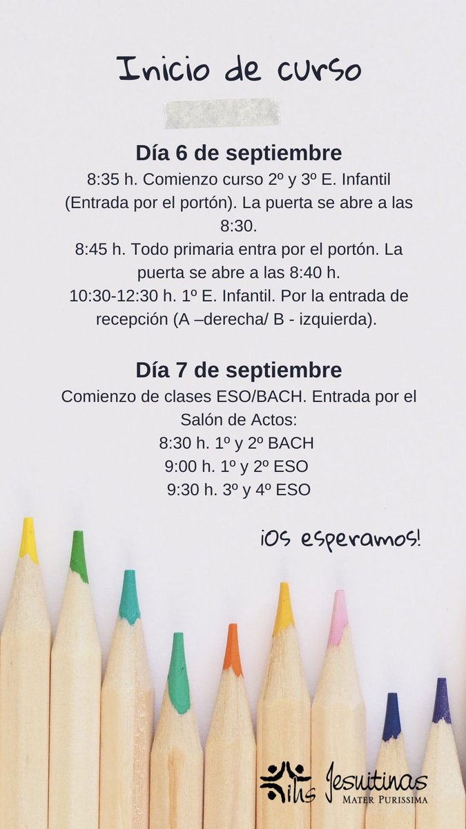 Más información: jesuitinasmater.es/inicio-de-curs…