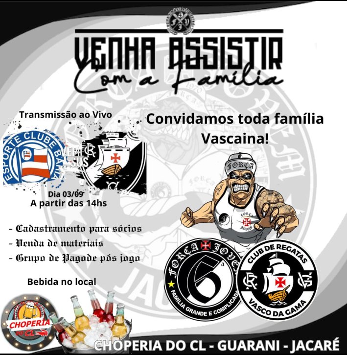 SO PRA REFORÇAR O PAPO MINHA FAMÍLIA ...
DOMINGO É TUDO PELA AMARO RANGEL <a href="/baredepositocl/">Bar Do CL</a> <a href="/ChoperiaCl/">Choperia do CL</a>  .. VISTAM SUAS CAMISAS DO VASCO E VENHAM CONOSCO 💢🐊