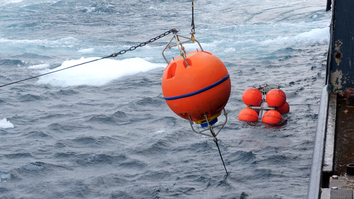 At 78° N, 3° W ➡️ the #FramstraitNPI cruise retrieved the first out of seven moorings in the #FramStrait.
Next step: Maintenance and data downloading before we deploy it  again on our way back east to #Svalbard.

📷Trine Lise Helgerud #NorwegianPolarInstitute
#FFKronprinsHaakon