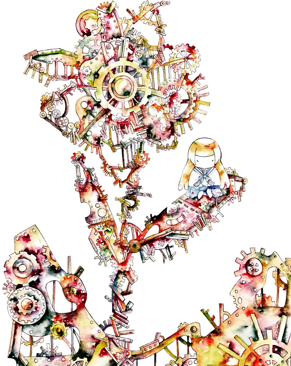 「#透明水彩造花 」|晴/作業中のイラスト