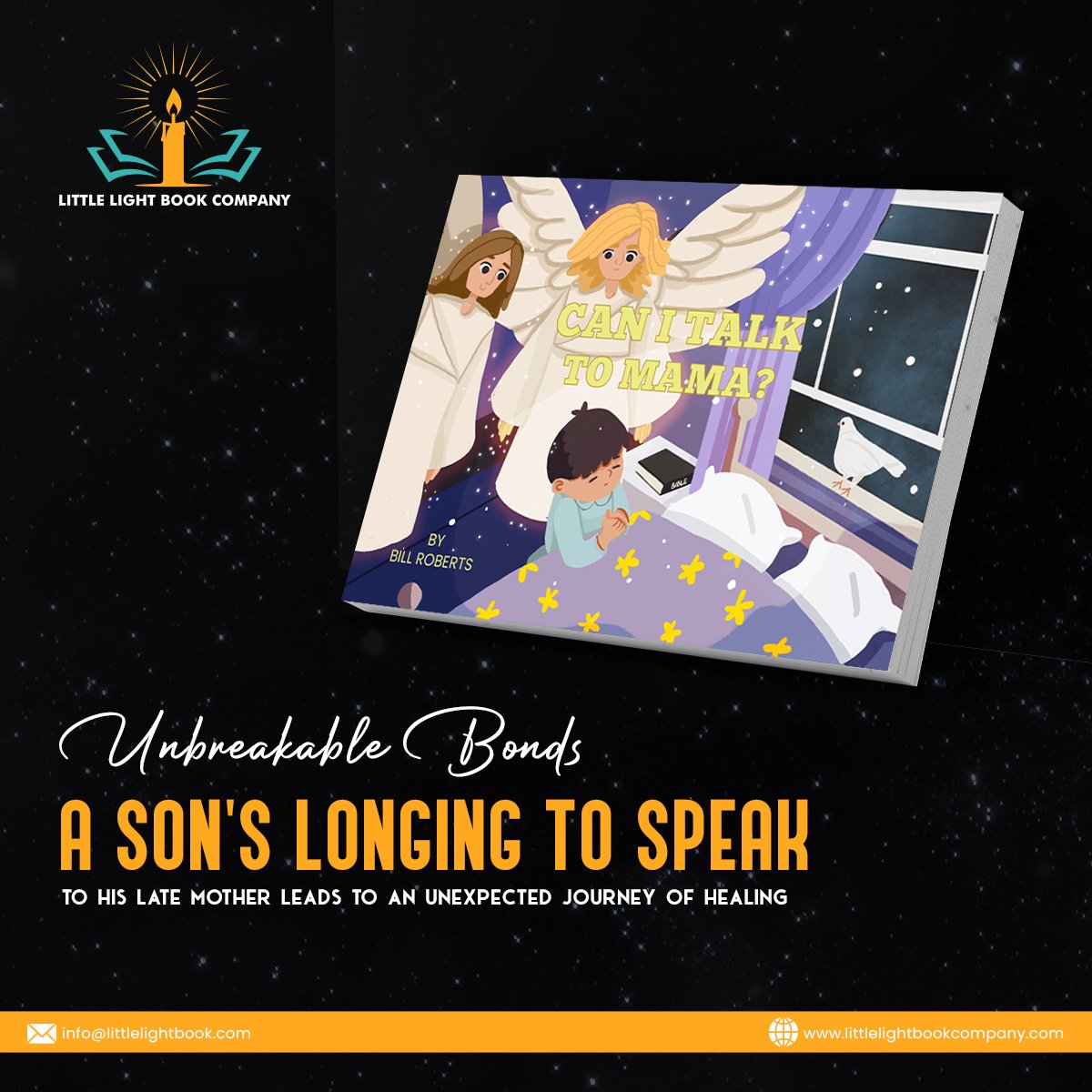 Unbreakable Bonds A Son's Longing to Speak to His Late Mother Leads to an Unexpected Journey of Healing.

#UnbreakableBonds #HealingJourney #LateMother #SonLove #MemoriesOfMom #LittleLightBookCompany #FamilyStories #PersonalGrowth #EmotionalHealing #FindingClosure #LoveNeverDies
