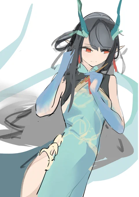 シー#アークナイツ版深夜の真剣お絵かき60分一本勝負完成できない間に合わなかった今回ポーズの調整はかなり時間がかかる。。。 