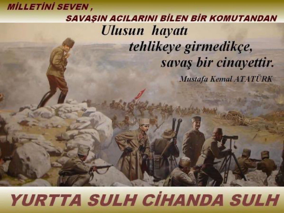 Yurtta Sulh, Cihanda Sulh

Gazi Mustafa Kemal ATATÜRK 

#1EylülDünyaBarışGünü Kutlu Olsun. Bir Gün Değil Her Gün Olsun.! 🇹🇷