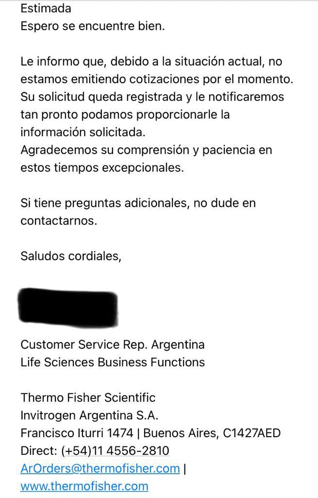 Natalia Rubinstein #NiUnaMenos💚🧡 (@tomaydale) on Twitter photo Este es un mensaje ejemplo que estamos recibiendo de proveedores en ciencia. Se puede accionar una solución ? <a href="/ferpeirano/">Fernando Peirano</a> <a href="/CONICETDialoga/">CONICET Dialoga</a> <a href="/Exactas_UBA/">Exactas UBA</a> <a href="/UBAonline/">UBAonline</a> Este es un mensaje ejemplo que estamos recibiendo de proveedores en ciencia. Se puede accionar una solución ? <a href="/ferpeirano/">Fernando Peirano</a> <a href="/CONICETDialoga/">CONICET Dialoga</a> <a href="/Exactas_UBA/">Exactas UBA</a> <a href="/UBAonline/">UBAonline</a>