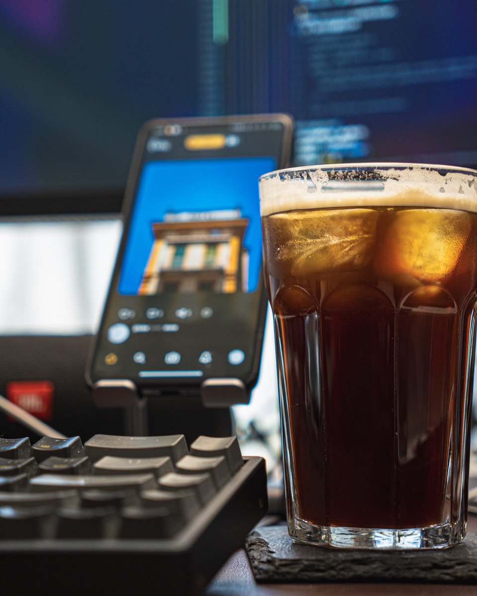 ThatLukeUrban's tweet image. Today’s coding session is fueled by black-iced-coffee. 

#buildinpublic #indiehacker  #coderslife