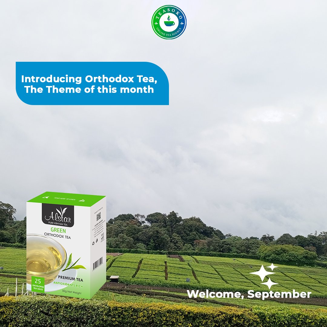 teasoko's tweet photo. Happy New Month, May Good tidings come your way.
Our theme for this month is Orthodox tea:
We shall explore the facts and benefits associated with Orthodox teas.
#HappyNewMonth #September1st #OrthodoxTea https://t.co/R8hXNrspD8