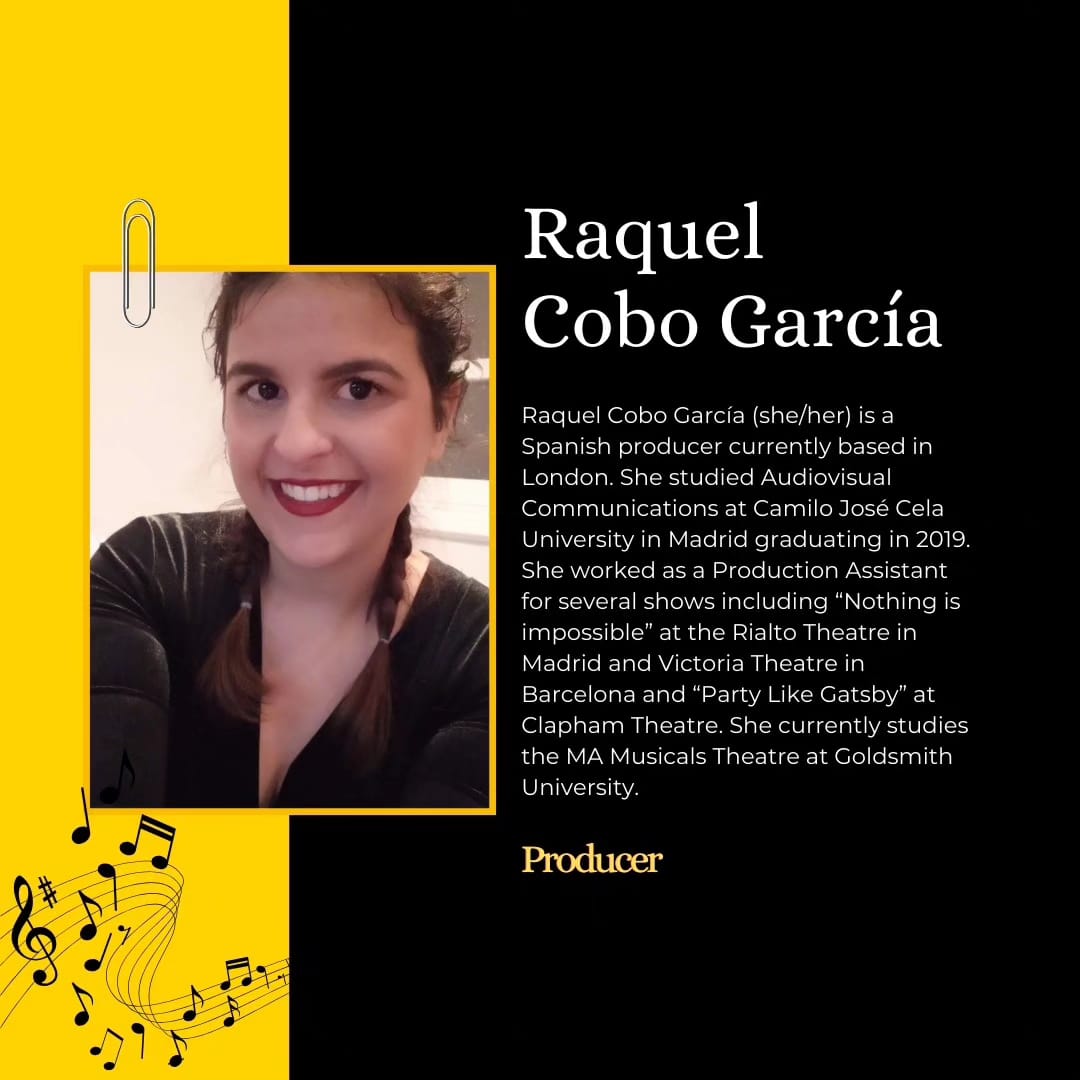 🎉Meet the Goldsmiths MA Musical Theatre Team🎉

Gospels for the End of the World    

Raquel Cobo: Producer   

 #NEXUSfestival