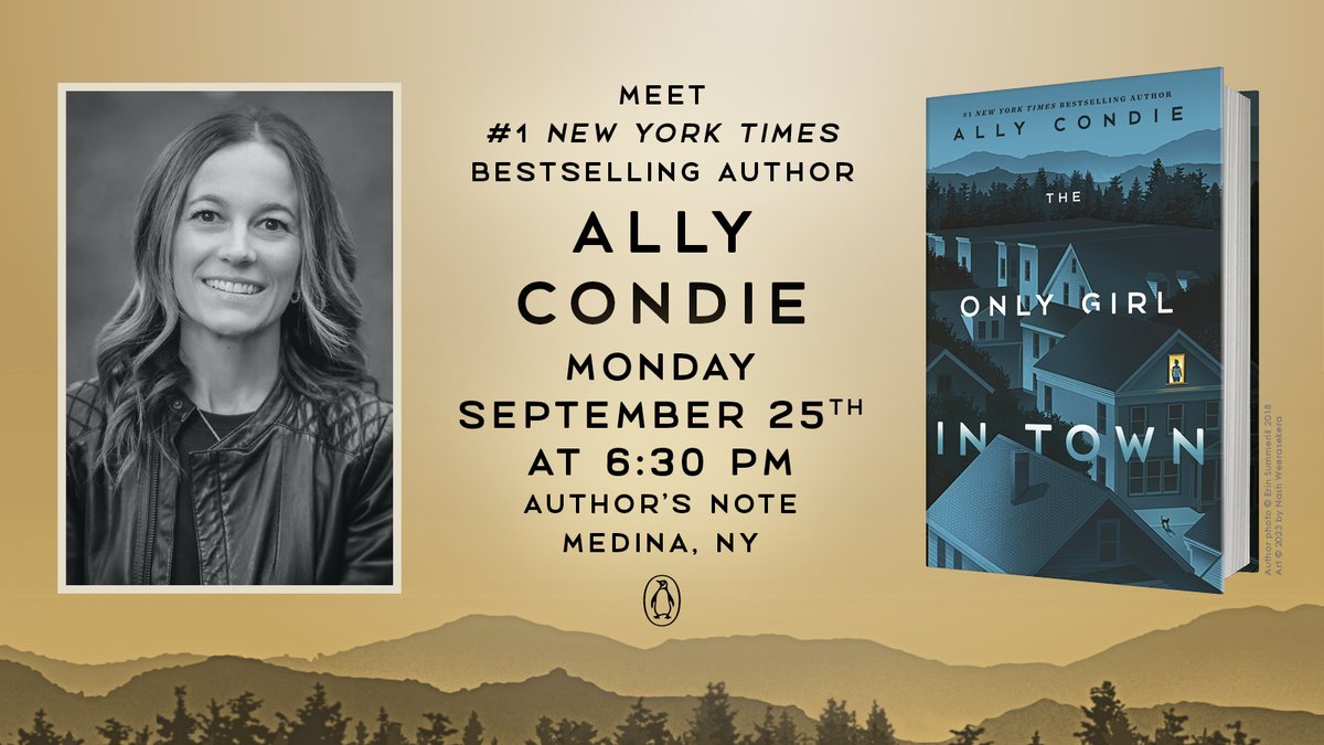 On Monday, September 25 at 6:30, Author's Note will welcome #1 NYT Bestselling author Ally Condie to an in-person event to celebrate the launch of her new novel, #TheOnlyGirlInTown, which releases September 19. Learn more and preorder your copy at AuthorsNote.com/Events.