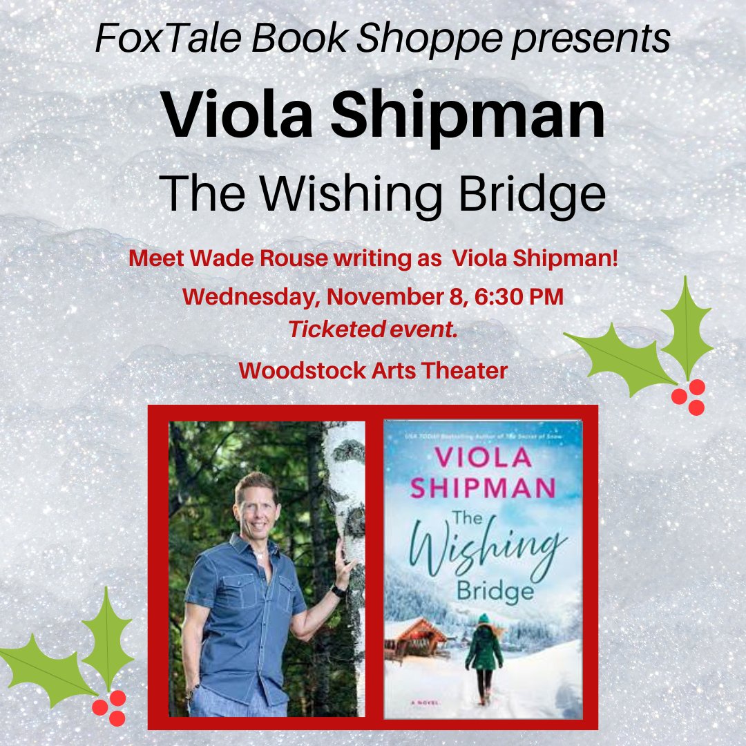 Our friend @viola_shipman revealed THE WISHING BRIDGE cover last night & announced his upcoming tour stops! You can order tickets to attend his in-person event on November 8 or order books to be shipped here: foxtalebookshoppe.com/Viola