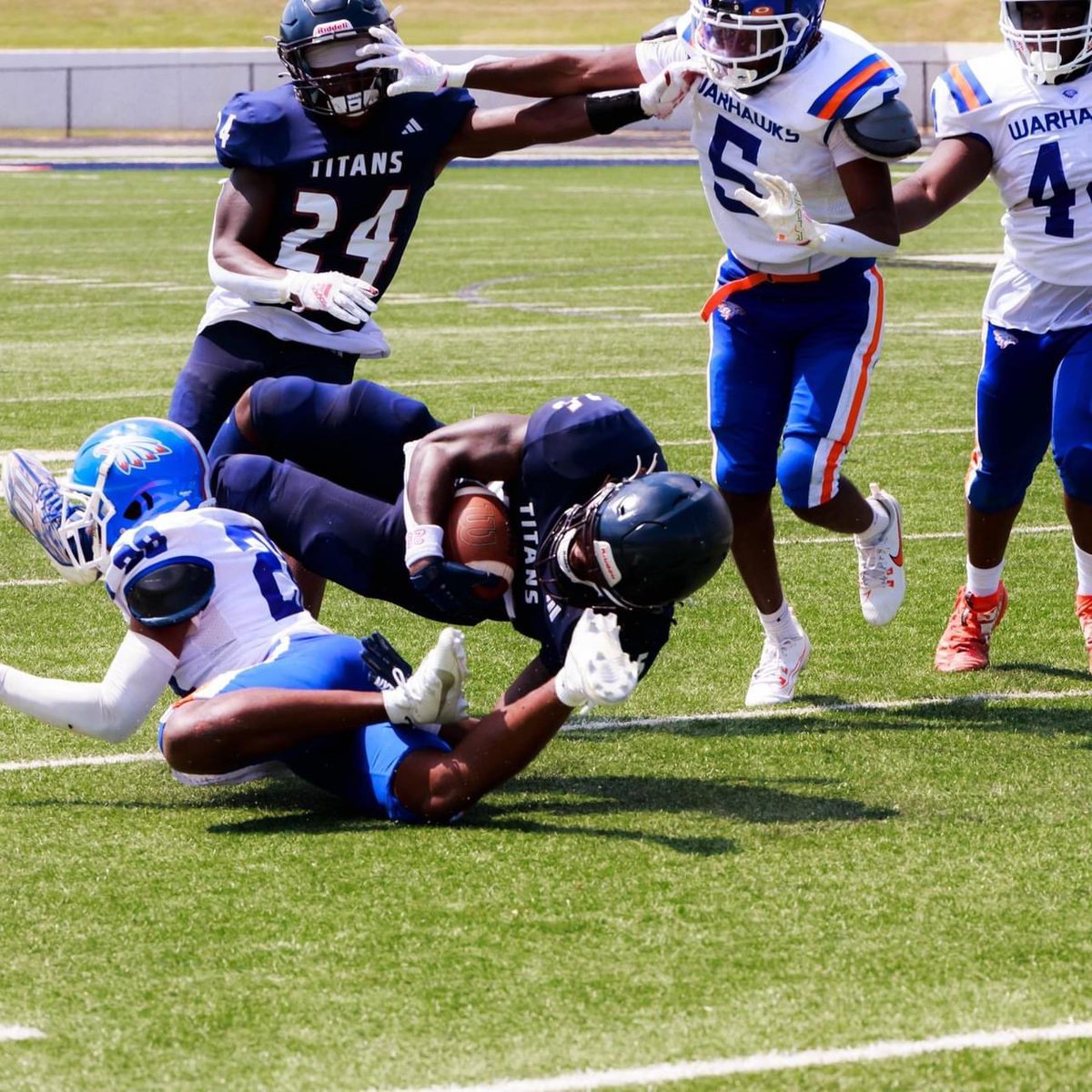 CGTC's tweet photo. Ahead of tomorrow's game, let's take a look back on Game 1! 🏈 
Our Titans made us proud with a 24-7 victory! 🙌 

Join us for the next epic showdown tomorrow, September 2, at 1 pm at McConnell-Talbert Stadium in Warner Robins. https://t.co/sJPfXKo25R