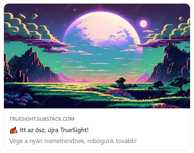 TrueSightOG's tweet image. Kint a legújabb cikkünk. Köszi minden megosztást!
truesight.substack.com/p/itt-az-osz-u…