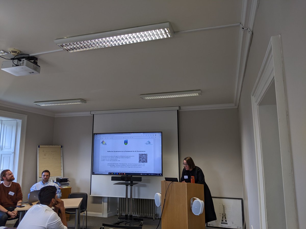 @ucddublin's very own Laoibhse Ní Fhaoláin closes out panel six with a timely paper on reflexive governance as a framework for AI governance @MYBISA @EugenioLilli