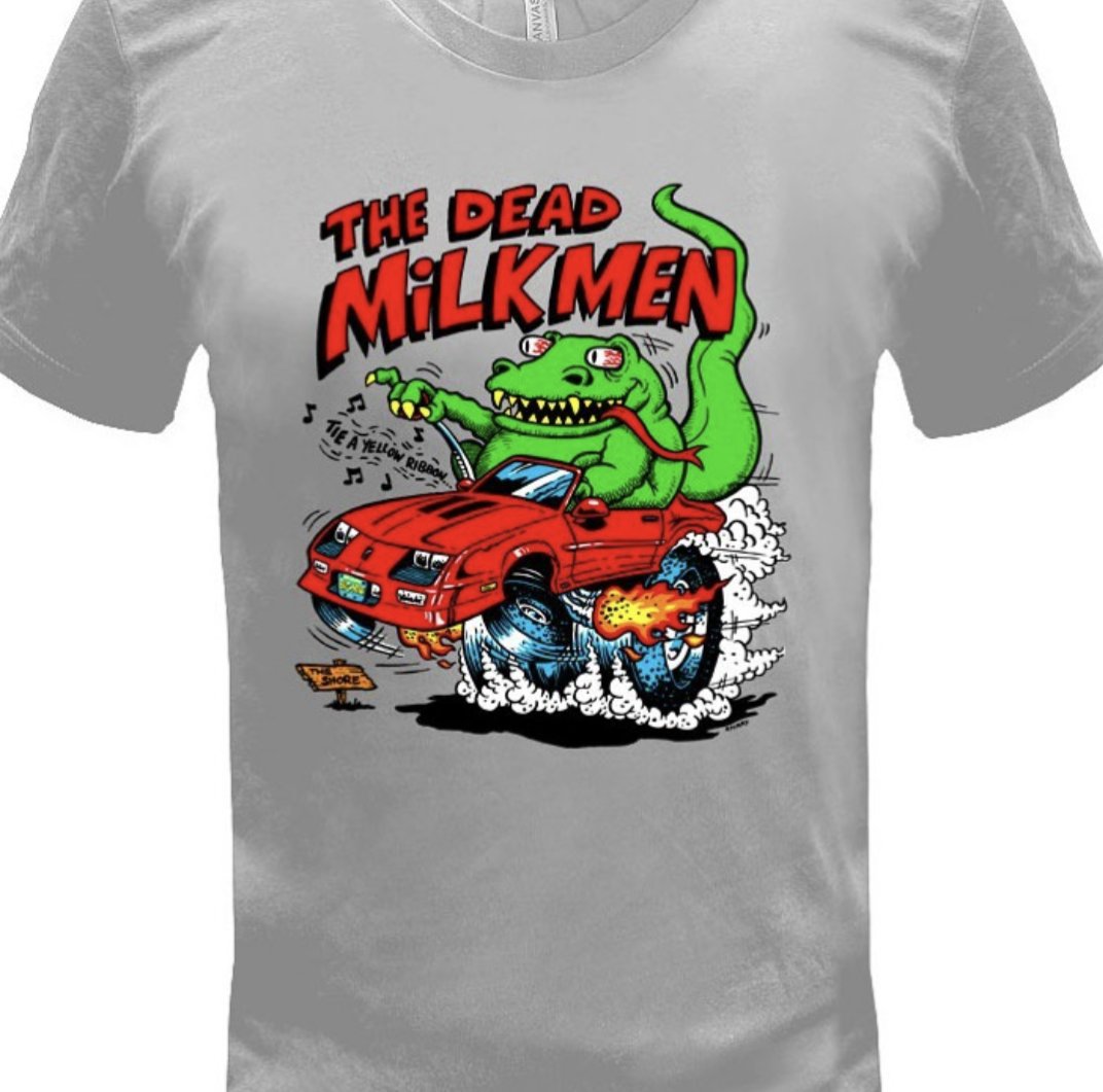 @BifocalMedia has a limited run Dead Milkmen t-shirt and I don't need it, need it. But I kind of need it. Especially since I've got the big lizard song stuck in my head now.
