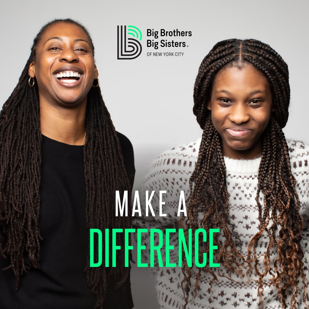 Make a difference by becoming a Big. Bigs share impactful experiences with their Littles and bring them one step closer to their goals.

Learn more:  bit.ly/3AgcxIe

#bbbs #bbbsnyc #bigbrothersbigsisters #becomeamentor #enrollalittle #needamentor #nycmentorship