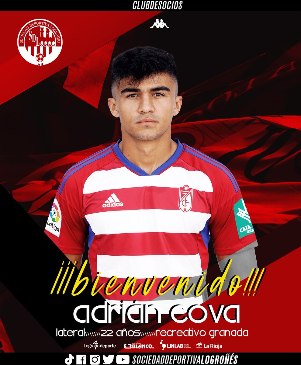 OFICIAL: El lateral derecho Adrián Cova es nuevo jugador del SD Logroñés de la Primera RFEF de España.

Su último equipo fue el Granada B en la Segunda RFEF de España.