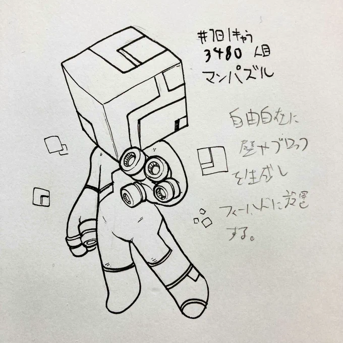 #1日1キャラ 3480人目
マンパズル…テクニック系のモンスター 
