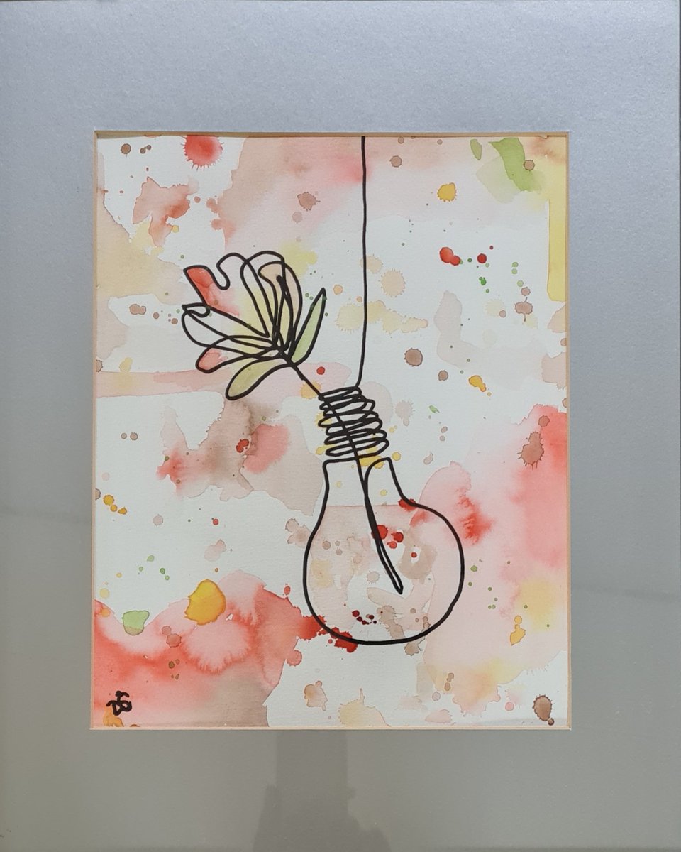 DoSigned1's tweet image. Nieuw. One line drawing op aquarel. Lekker kleurrijk.