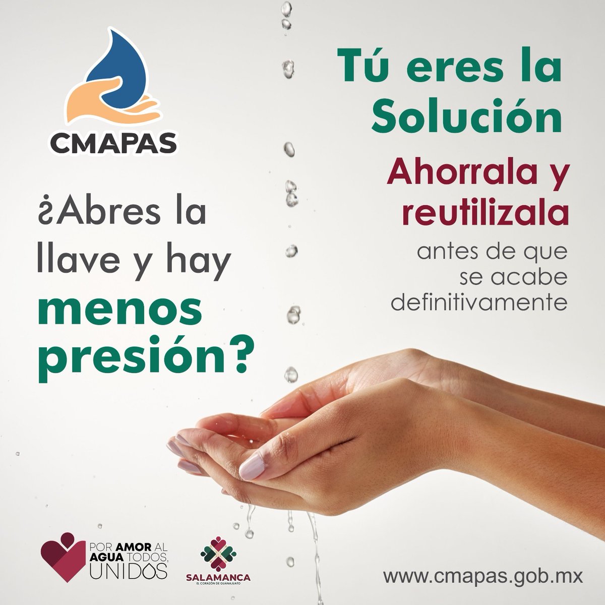 CMAPASsalamanca's tweet photo. 🌥️¡Buenos Días!
♻️Recuerda ahorrar y reutilizar el agua💧 tengamos un uso eficiente y responsable.
🇮🇹 #Cmapas te desea un feliz mes patrio 🇮🇹
#PorAmorAlAguaTodosUnidos
#TrabajandoPorSalamanca
#GuardianesDelAgua https://t.co/puJCbkuSaU
