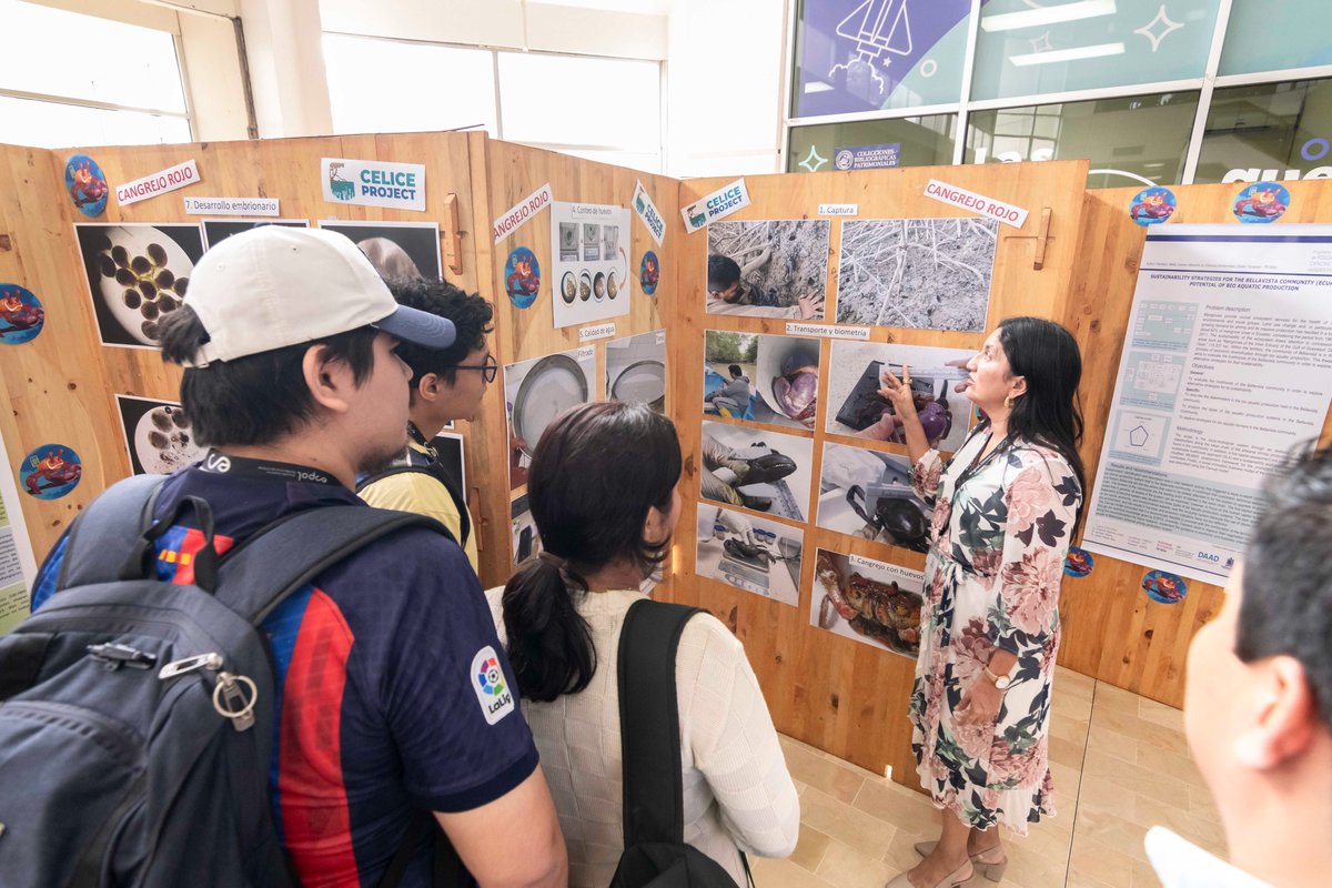 espol's tweet photo. El arte, la investigación y el emprendimiento se dieron cita en el Festival del Cangrejo Rojo🦀. Este evento se desarrolló del 28 al 31 de agosto y fue iniciativa del Vicerrectorado de I+D+i y @CIBESPOL, con el apoyo de #FIMCM y #FADCOM. 
Más detalles en: https://t.co/LTicfXCmMf https://t.co/PQB2B0m3it