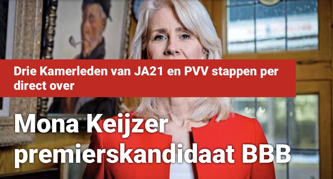 Deadline day, politici zijn nog minder loyaal dan voetballers… Zorgwekkend deze opportunistische ontwikkelingen in Den Haag. #BBB #JA21 #PVV