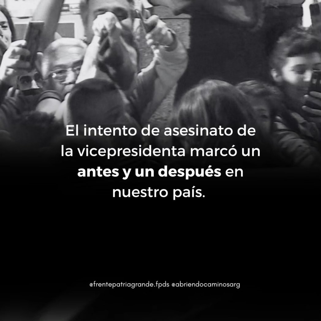 abriendo_ac's tweet photo. 1 año de impunidad

A un año del intento de magnicidio a Cristina Fernández de Kirchner repetimos: NO QUEREMOS ESA ARGENTINA. https://t.co/55hXwv5eWi