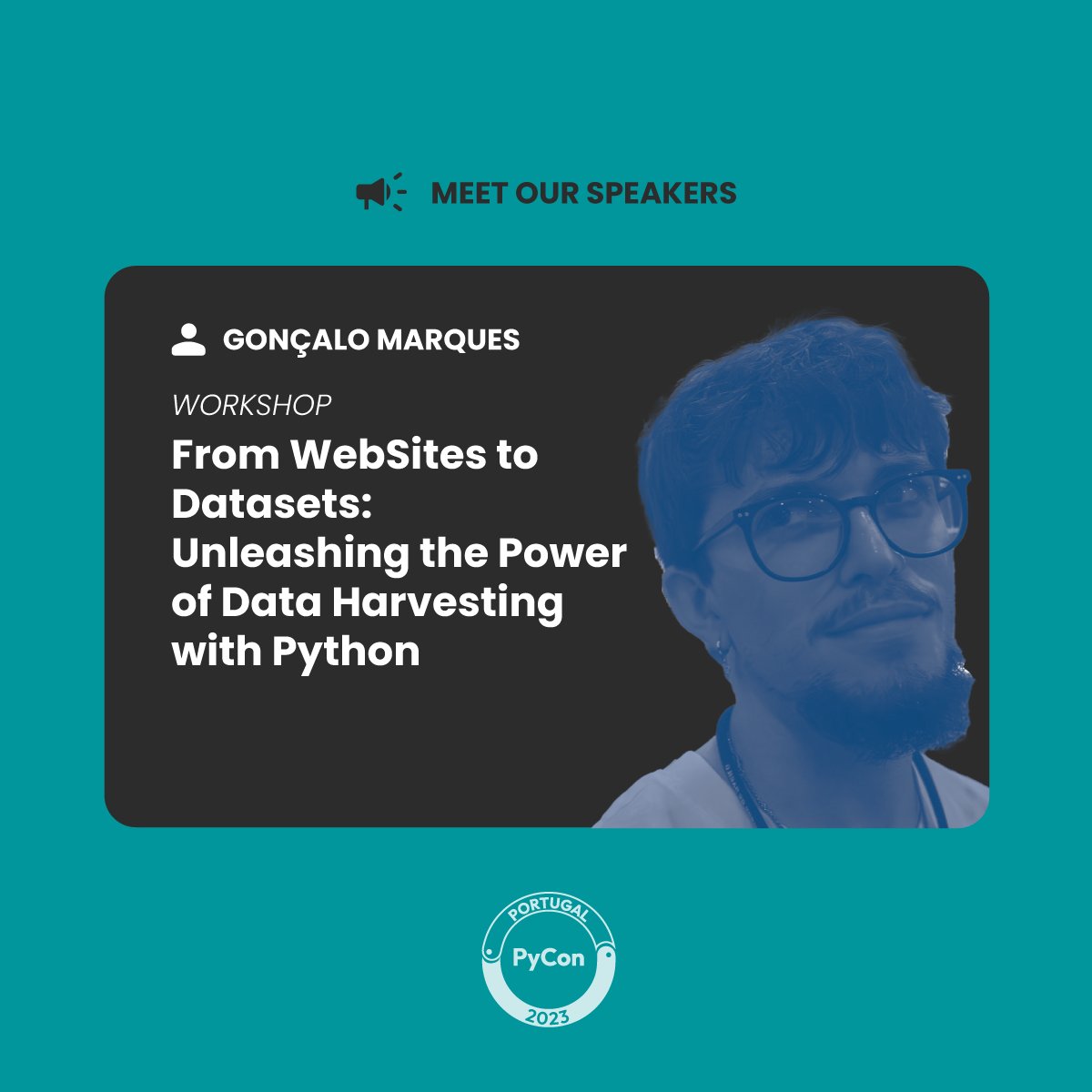 🌐 Unlock the power of data harvesting at 2:30 PM! 🗓️

Join us for the workshop 'From Websites to Datasets: Unleashing the Power of Data Harvesting with Python' by Gonçalo Marques. 🚀 🐍

#pyconpt23 #dataharvesting #python #workshop