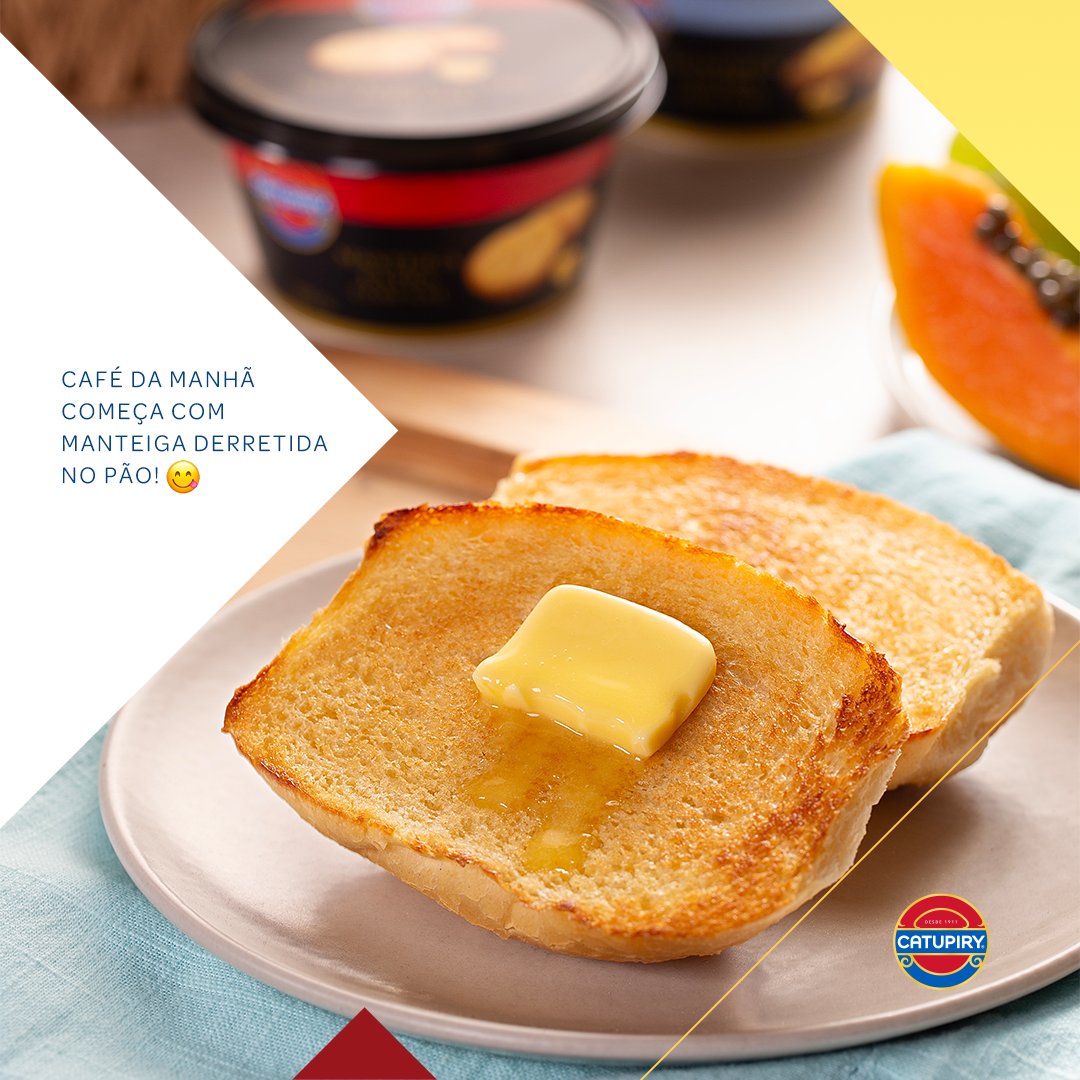 catupiryoficial's tweet photo. Você é do time pão torrado ou pão macio? Aqui a gente é time “o que vier com Manteiga Catupiry®️”! 😂
#Catupiry #AMarcaQueAlimentaMomentos #Manteiga https://t.co/SJH1Wb9T2s
