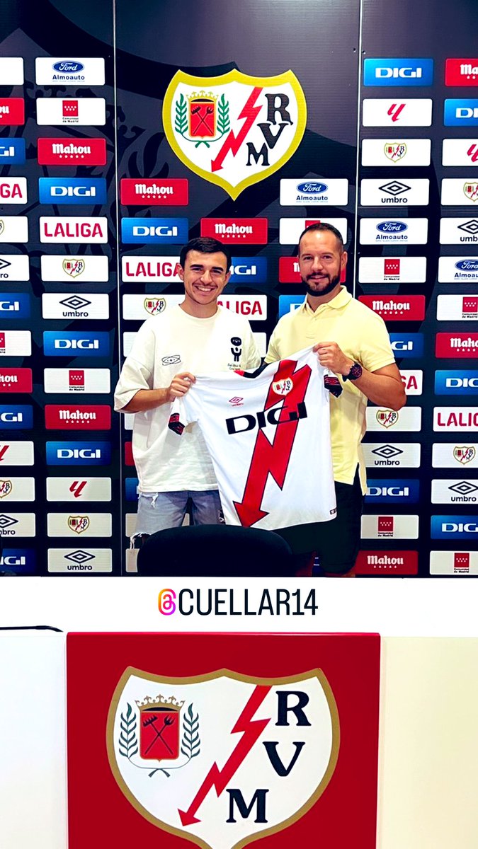 Cuellar firma con el Rayo Vallecano. Feliz por tí. A por todas ⚽️⚡️✈️