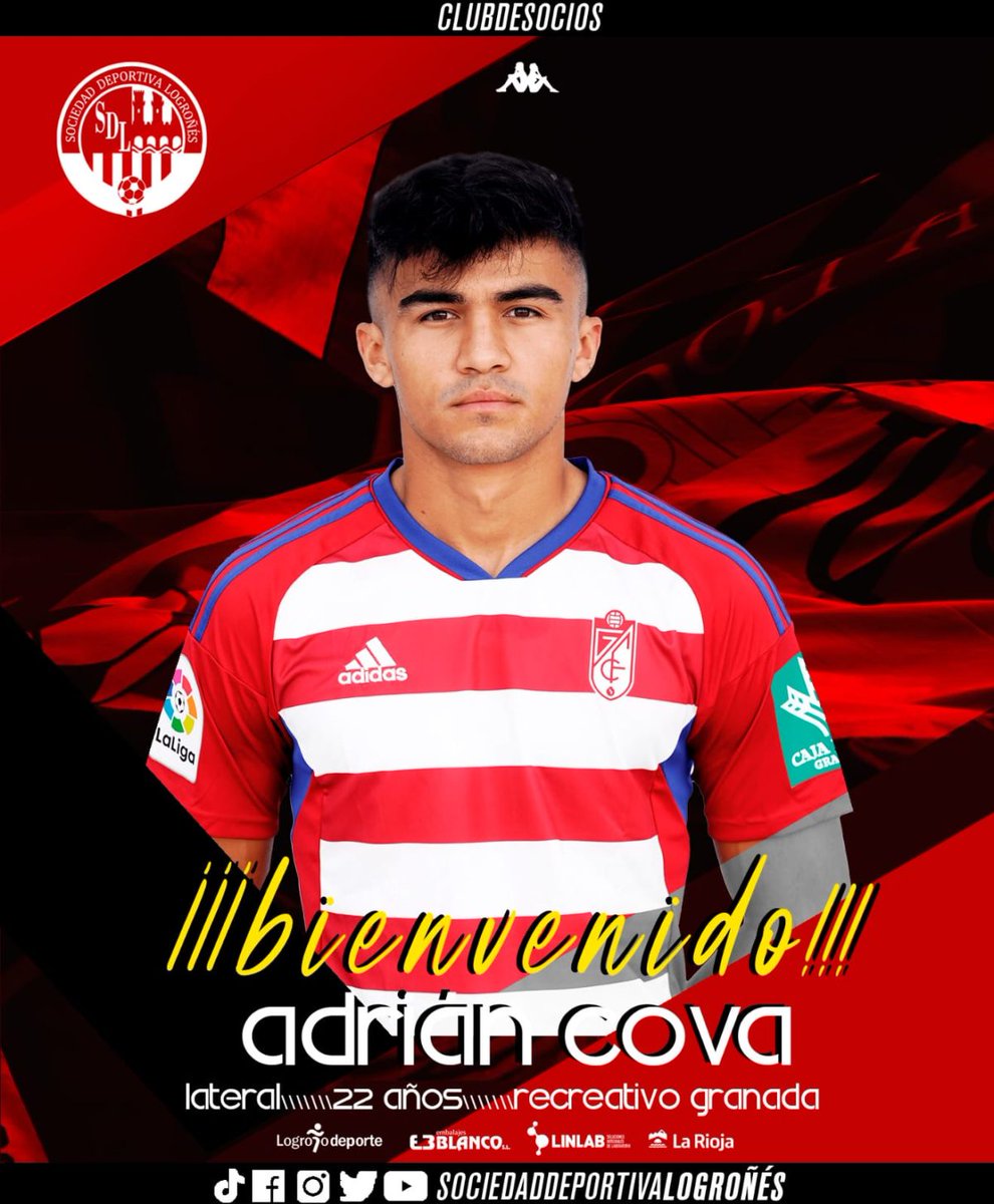🇪🇸 El #SDLogroñés ha fichado al lateral derecho venezolano Adrián Cova (22 | #Granada 'B') como agente libre. Firma por una temporada.